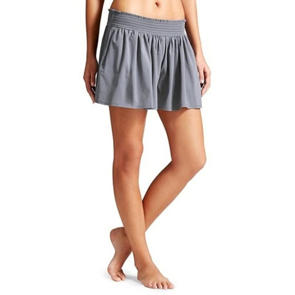 Athleta Sneaky Short Skort XL Gray Blue Flowy Athletic Skirt Shorts
